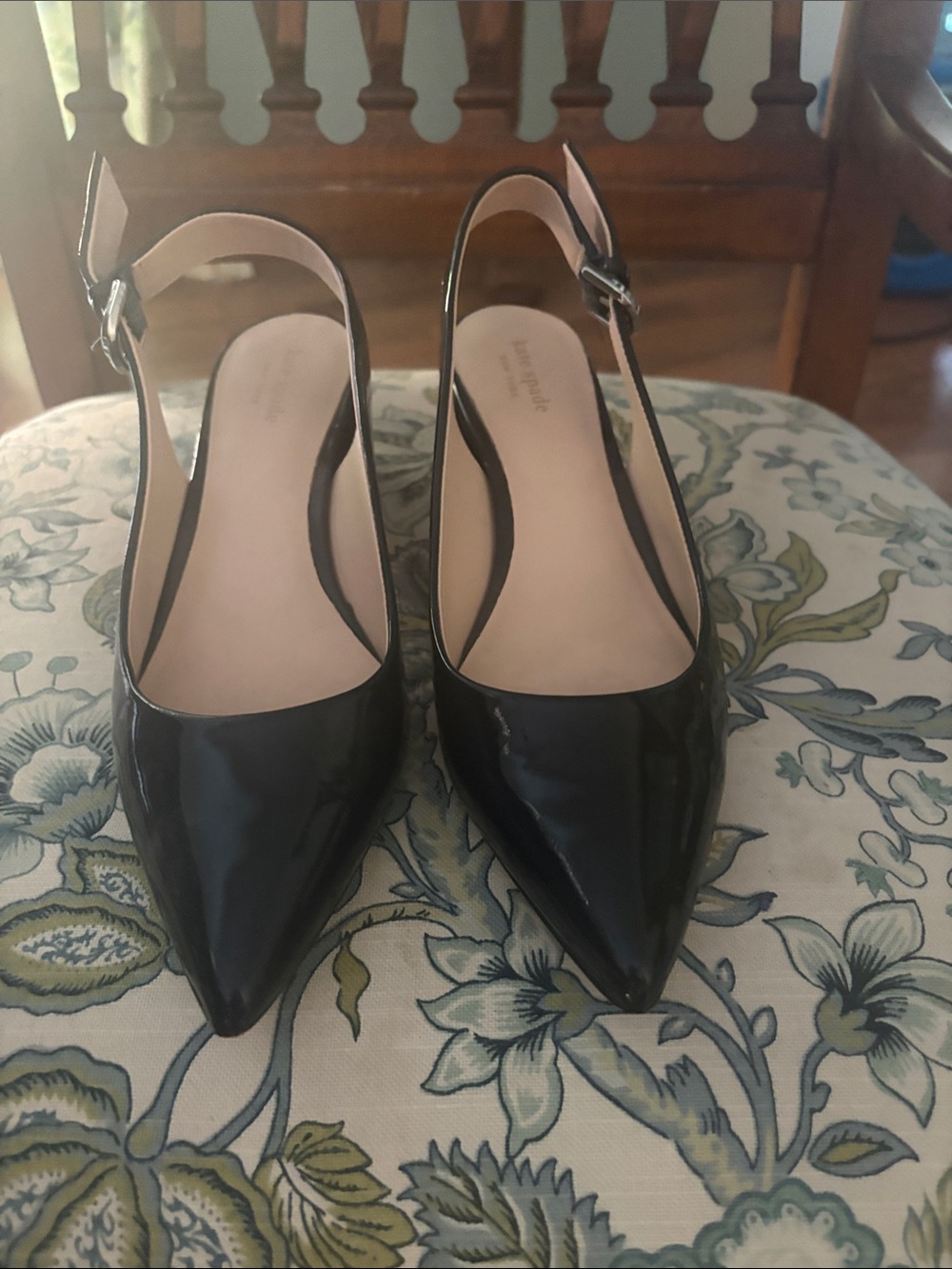 Kate Spade Navy Patent Pointed-Toe Slingback Pumps - Women